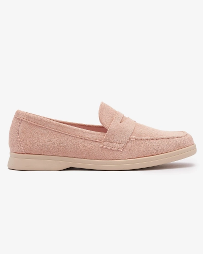 Women's eco-suede moccasins in pink Daffer- Footwear