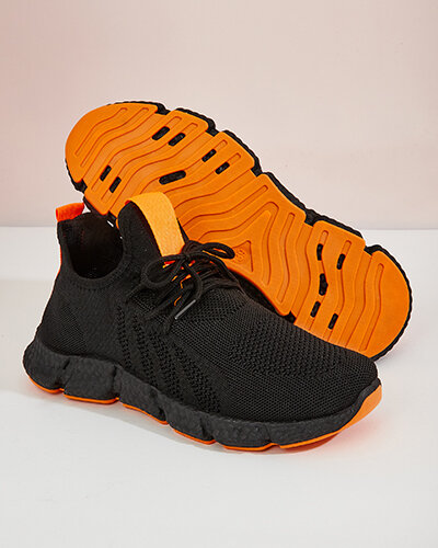Black and orange women's sports shoes Bommgi - Footwear