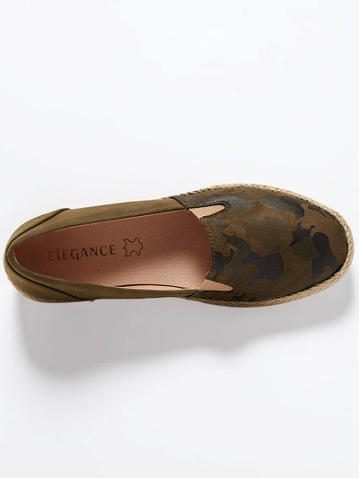 Green women's espadrilles in Nuhente camo - Footwear