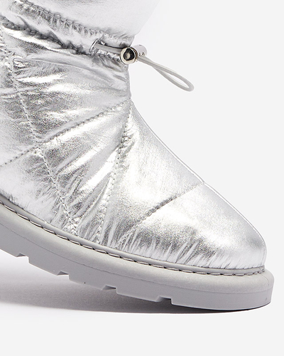 Silver women's insulated boots a'la snow boots Kaliolen - Footwear