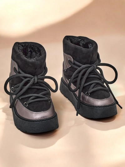 Royalfashion Kvinner's lace-up snø støvler Iniuc