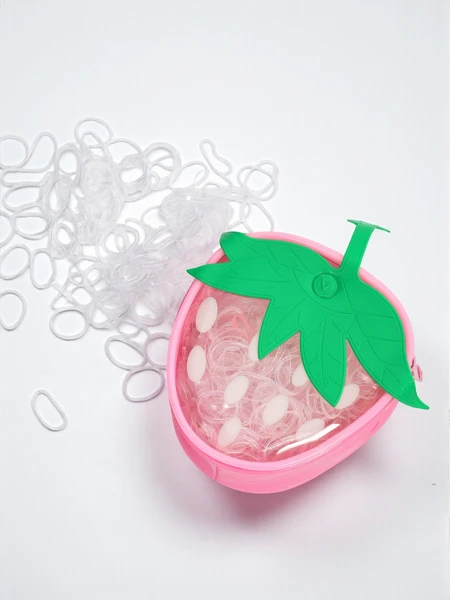 Royalfashion Mitmevärvilised silikoonist juuksekummid Maasikas