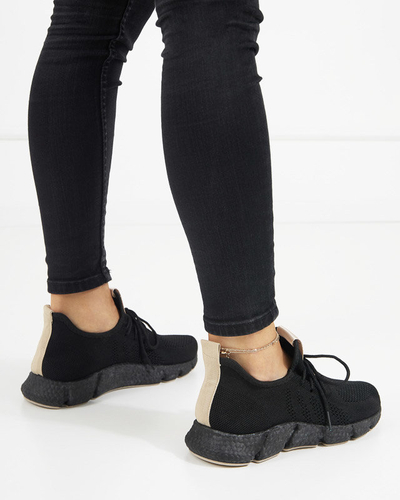 Mustad ja beežid naiste spordijalatsid Bommgi - Jalatsid