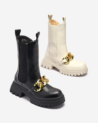 Musta värvi naiste ketiga saapad Evves- Jalatsid