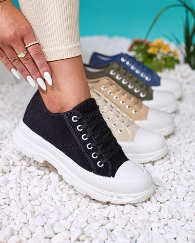 Royalfashion Mustad naiste platvormkingad Spollero