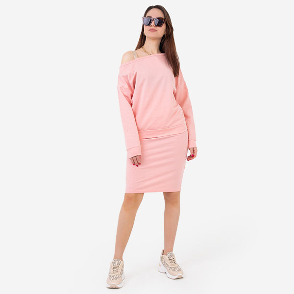 Pink women's blouse and skirt set - Clothing
