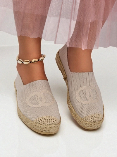 Aurelia Royalfashion Espadrilles Beige - Flat slip-on women's shoes