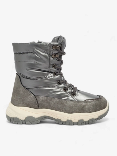 Naiste poolsaapad Aurora Hõbedased Ökoloogilised Vabaaja Talvesaapad