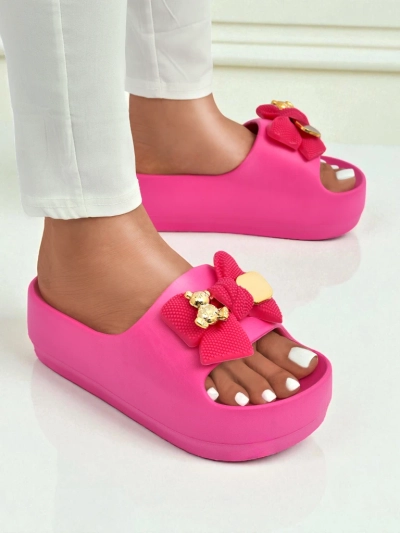 Royalfashion Женские резиновые шлепанцы с декоративным бантом Alday