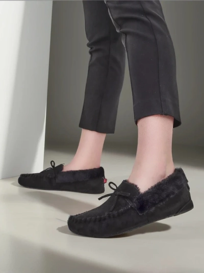 Royalfashion Women's moccasins with fur Ahtikes