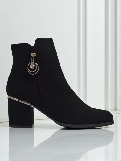 Women's Matte Block Heel Ankle Boots Vioi