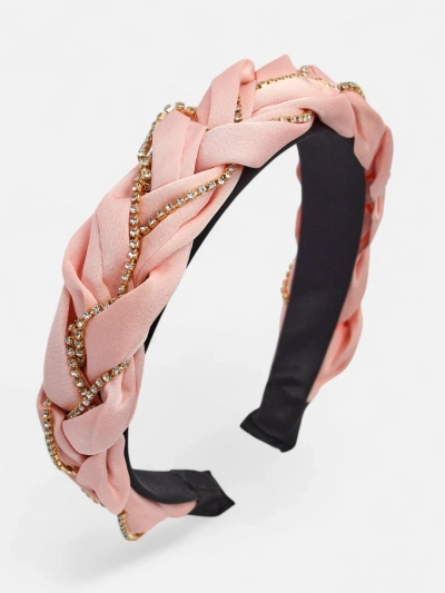 Royalfashion Braided Hairband with Cubic Zirconia
