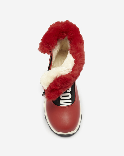 Punased naiste soojustatud karusnahksaapad Scherr- Footwear