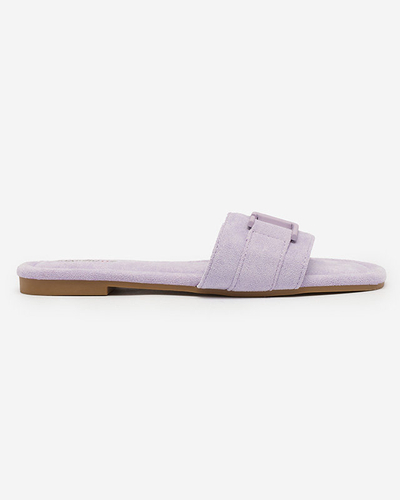 Royalfashion Фиолетовые женские шлепанцы с пряжкой Rydr