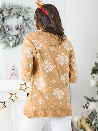 Royalfashion Women's Christmas Sweater with Santa