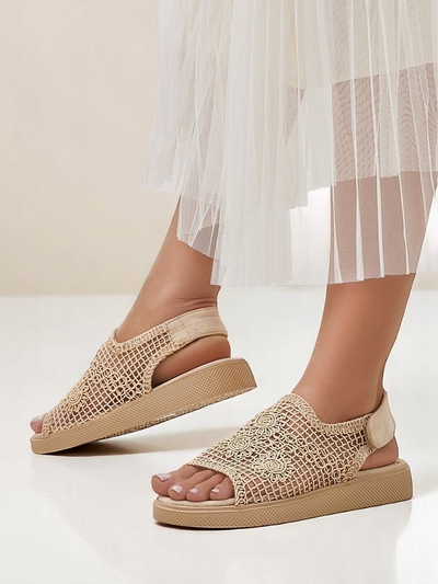 Royalfashion Women’s openwork sandals with Levay upper