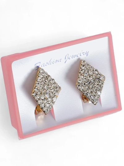 Royalfashion Женские серьги-клипсы с цирконами