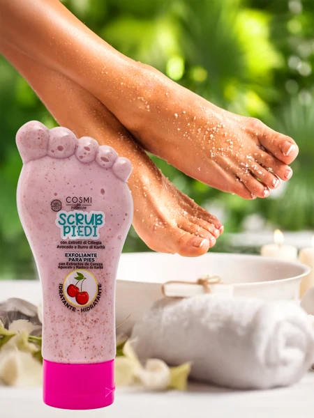 Coarse-grained foot scrub Cherry