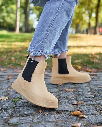 Royalfashion Бежевые женские сапоги a'la snow boots Uteris