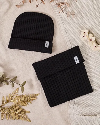 Royalfashion Universal Winter Set - beanie hat with tube scarf