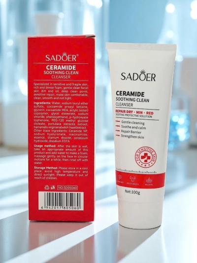 Cleansing gel for the face—moisturizing for dry skin and reducing redness