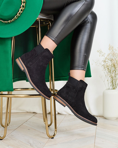 Royalfashion Black women's eco-suede Veysi boots a'la sztyblettes