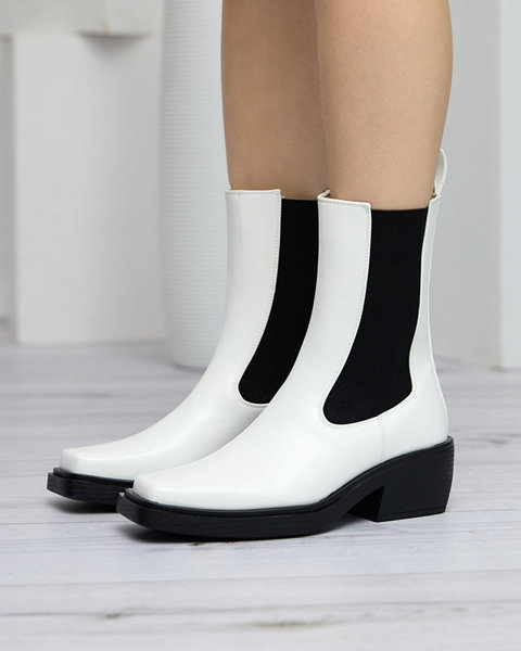 Valged naiste kõrged libisemissaapad Darran - Jalatsid