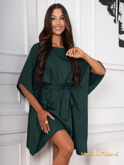 Serena roheline kleit vöö ja kimonovarrukatega - elegants ja mugavus