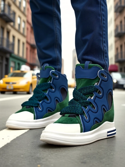 Royalfashion High sports shoes for women with hidden wedge Oblaffi