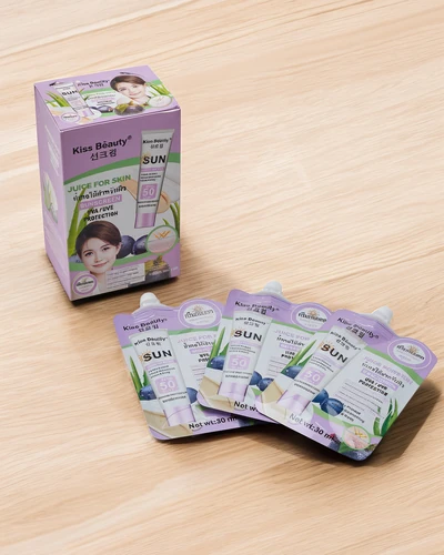 Kiss Beauty päikesekaitsekreem 50 SPF kotikestes 30mlx10tk