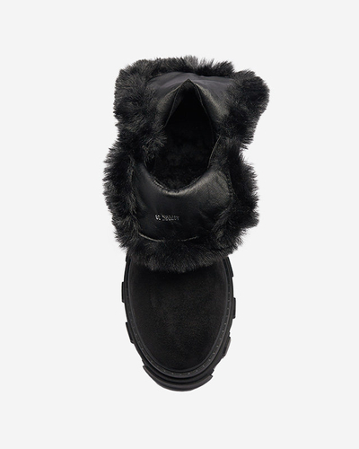 Mustad naiste öko-suedist saapad ketiga Videric - Jalatsid