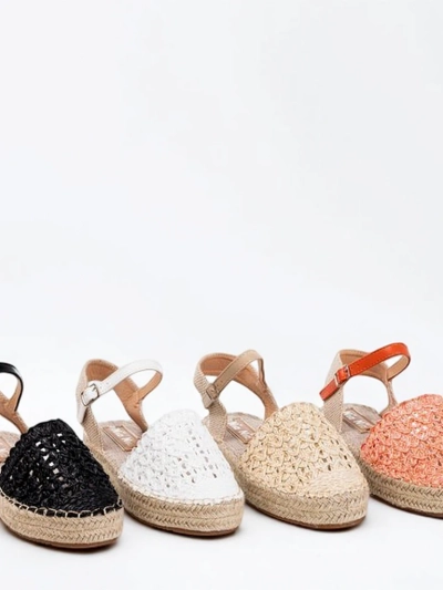 Orange ladies espadrilles with openwork Triumf - Footwear