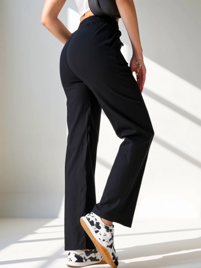 Royalfashion Wide women's trousers made of fabric with cotton