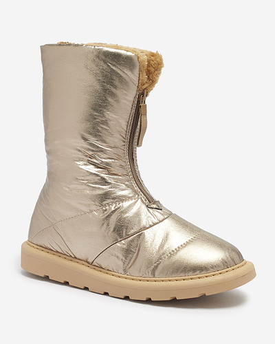 Розово-золотистая женская обувь a'la snow boots Tirigga- Footwear