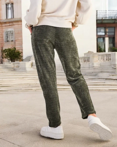 Royalfashion Simple greed's corduroy pants