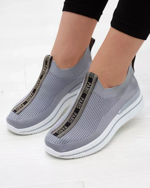 Женские спортивные туфли-слипы с надписью серого цвета Cerppa- Footwear