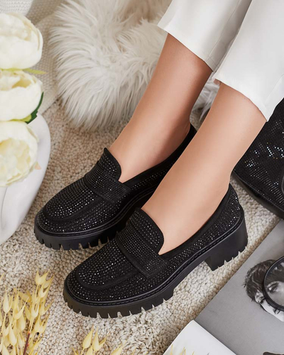 Royalfashion Women's moccasins with zircons Epolls