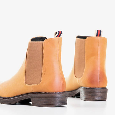 Brązowe damskie botki Gerard - Obuwie