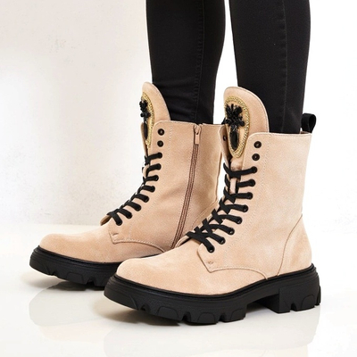 Royalfashion Eco-suede women's worker boots Moxox
