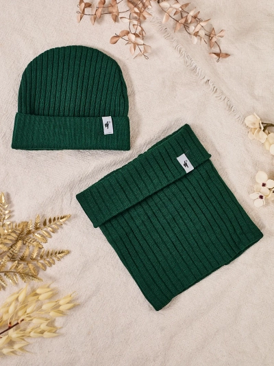 Royalfashion Winter set universal - beanie hat with a neck warmer
