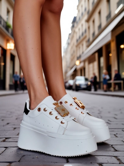 Royalfashion Women's platform sports sneakers Oviger