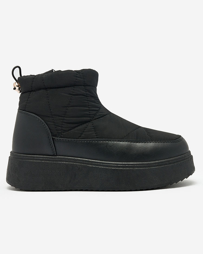 Royalfashion Women's slip-on snow boots in black Armeda