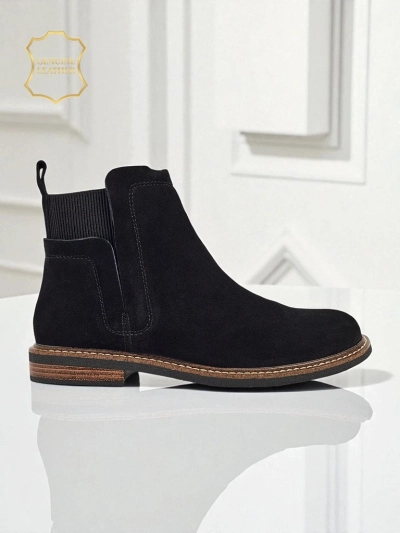 Black Ariston Leather Suede Ankle Boots