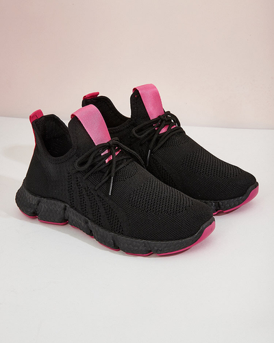 Black and fuchsia women's sports shoes Bommgi - Footwear