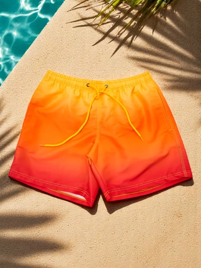 Royalfashion Мужские спортивные шорты омбре с защитной сеткой