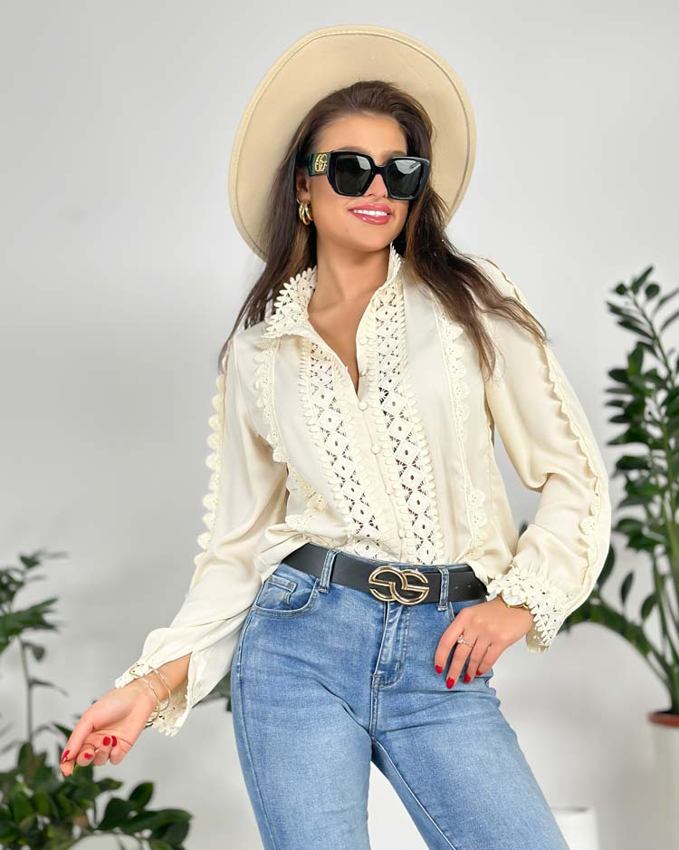 Royalfashion Women's Lace Shirt