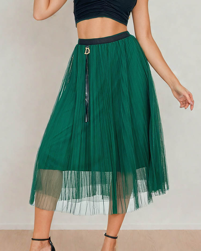 Royalfashion Women's double-layered midi skirt