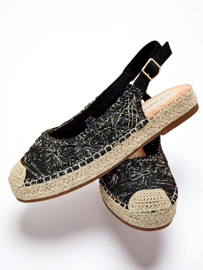 Royalfashion Naiste espadrillid dekoratiivse tikandiga