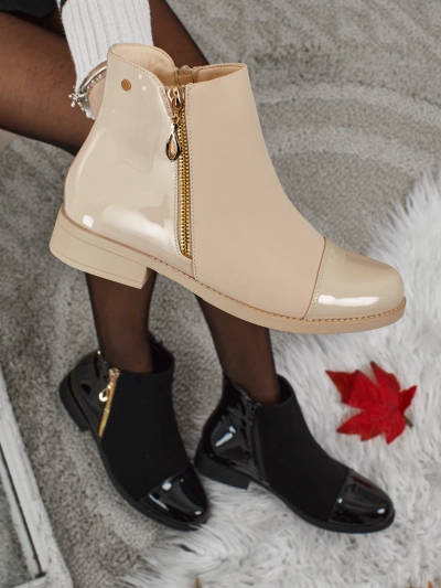 Venus Cream Elegant Ankle Boots for Autumn