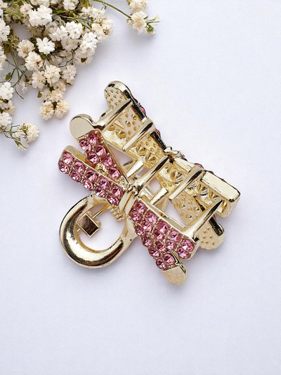 Royalfashion Hair clip with rhinestones Golden Clip